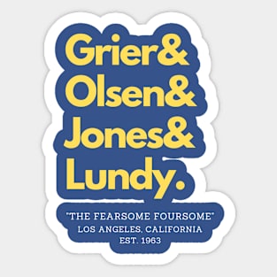 LA's Fearsome Foursome Defense Sticker